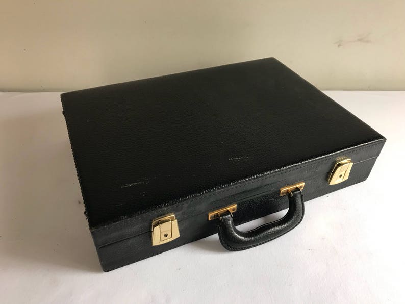 black vintage suitcase