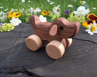 Small Wooden Toy Dog, kids gift, baby gift, eco-friendly toy, personalized toy, Waldorf toy, Christmas gift