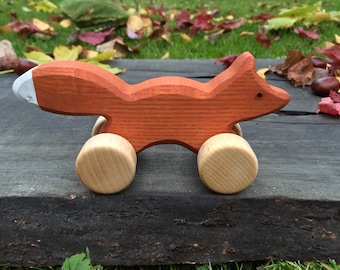 Small Wooden Toy Fox, kids gift, baby gift, eco-friendly toy, personalized toy, Waldorf toy, Christmas gift