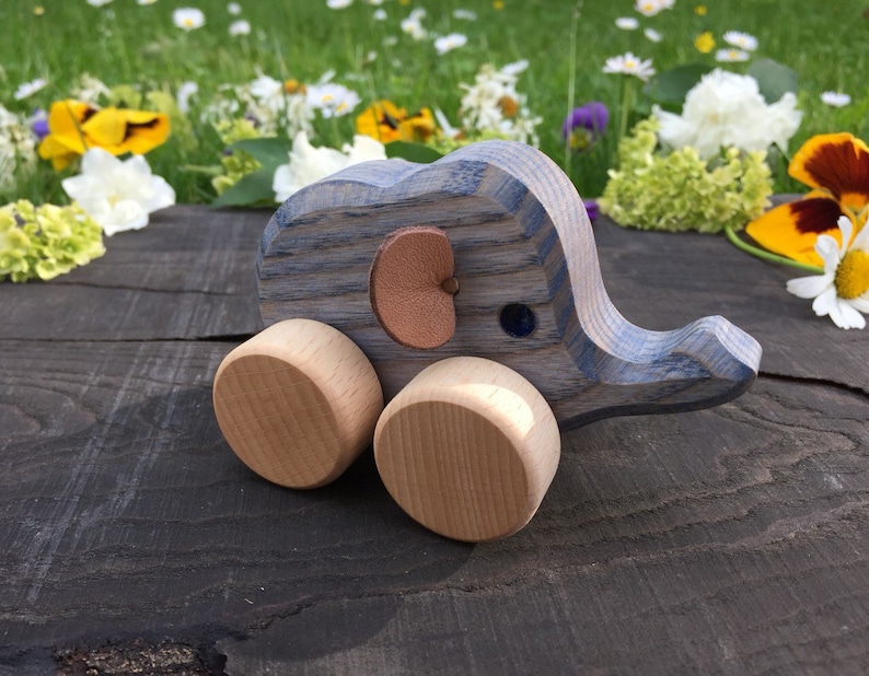 Small Wooden Toy Elephant Kids Gift Baby Gift Christmas Etsy