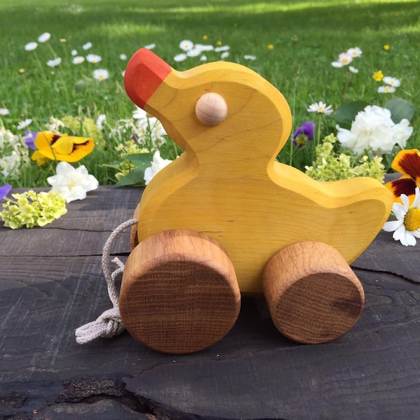 Wooden Duck Toy Etsy