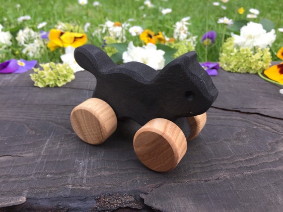 Small Wooden Toy Cat, Kids Gift, Baby Gift, Eco-friendly Toy
