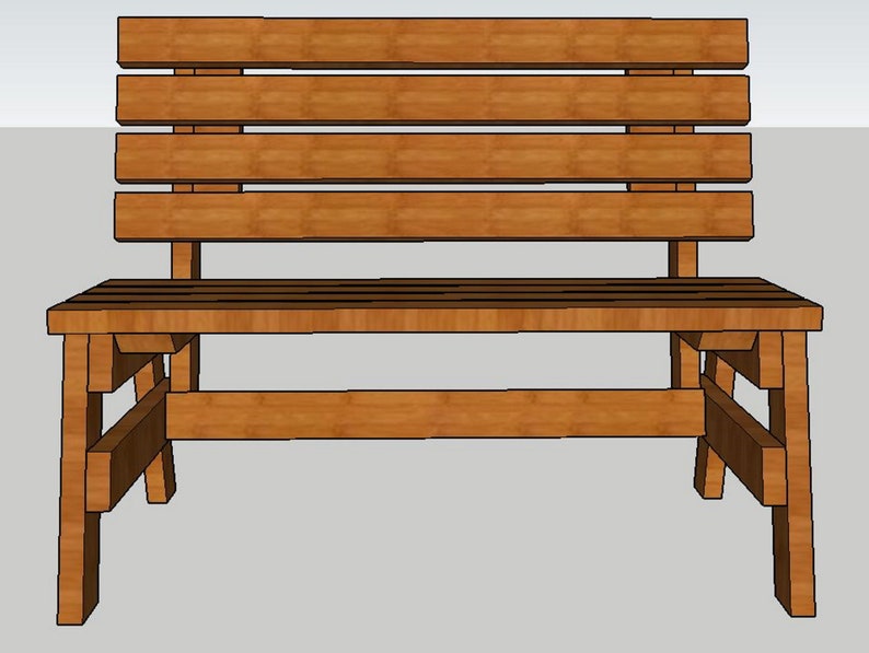 PLANS for Park Bench Plans 4ft long DIY 2x4 wood