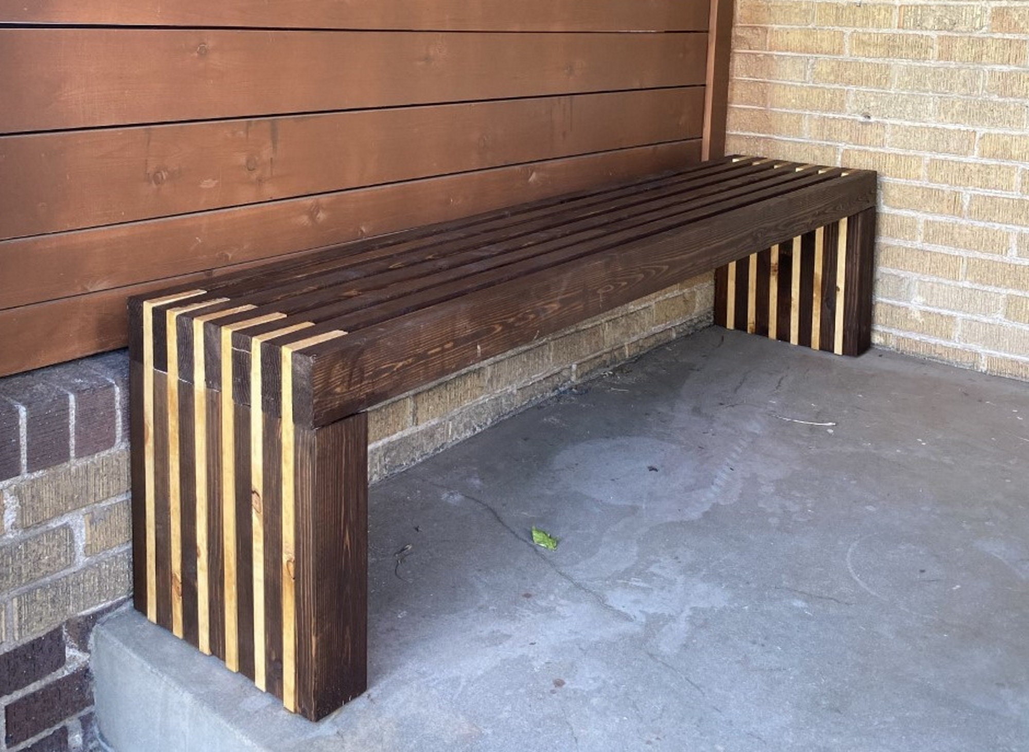 PLANS ONLY for 72 long Park Bench DIY 2x4 wood design | Etsy