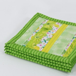 Cloth Coasters, Floral, Butterflies, Lemons, Limes, Stripes, Set of 4