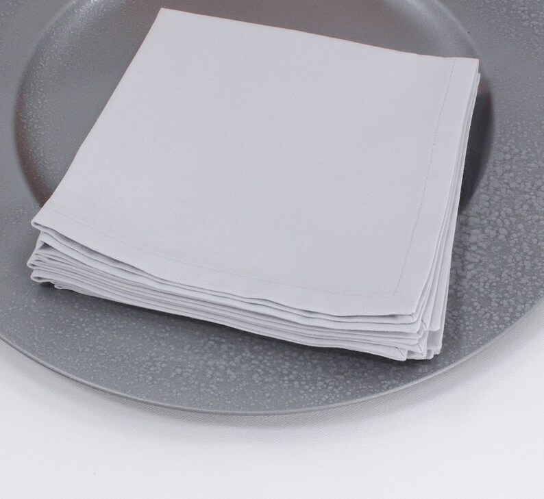 Light gray napkins cloth lunch napkins winter dove gray Etsy