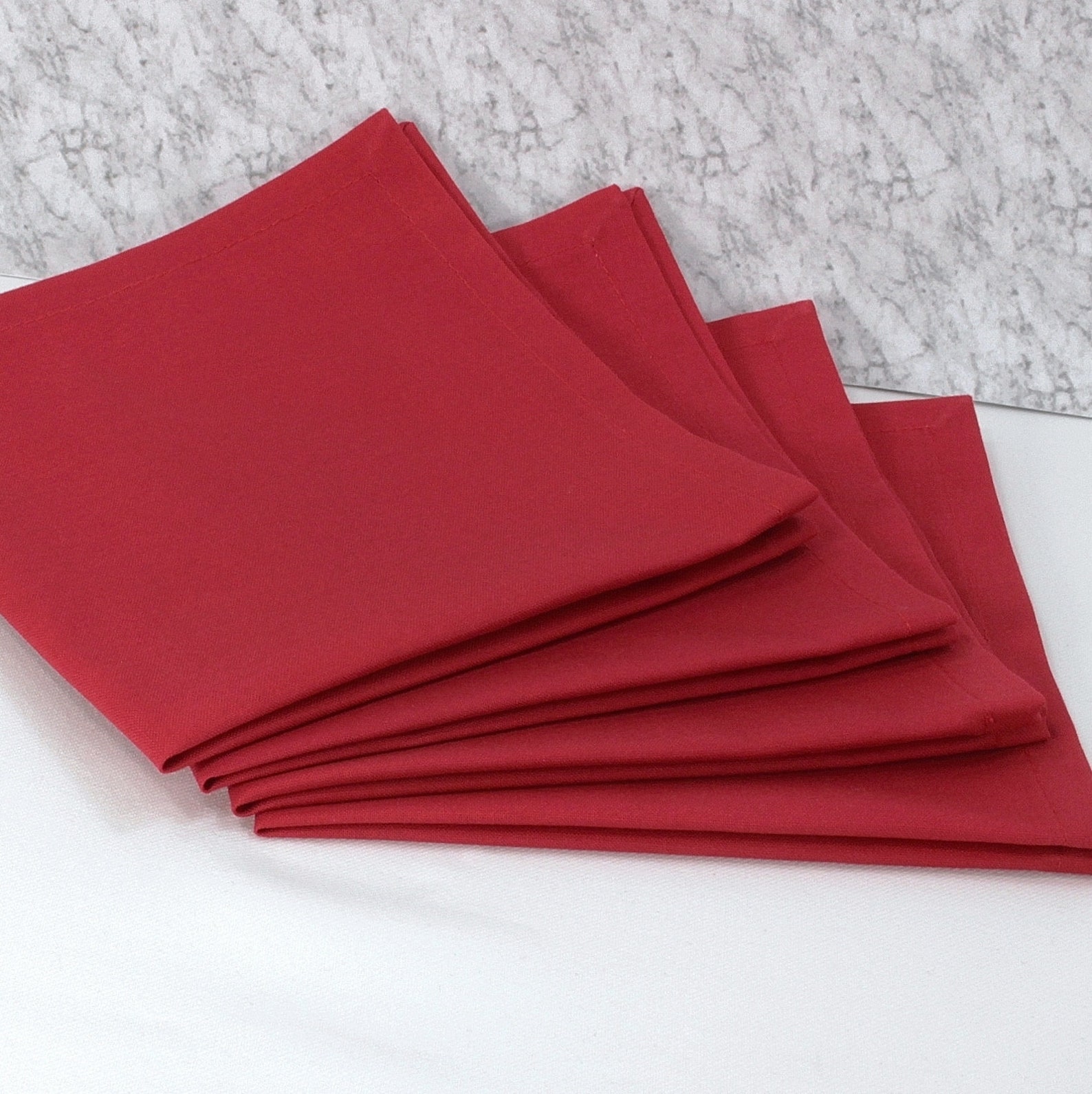 Bright Red Cloth Lunch Napkins 12x12 Inches Set of 4 Hln46 Etsy