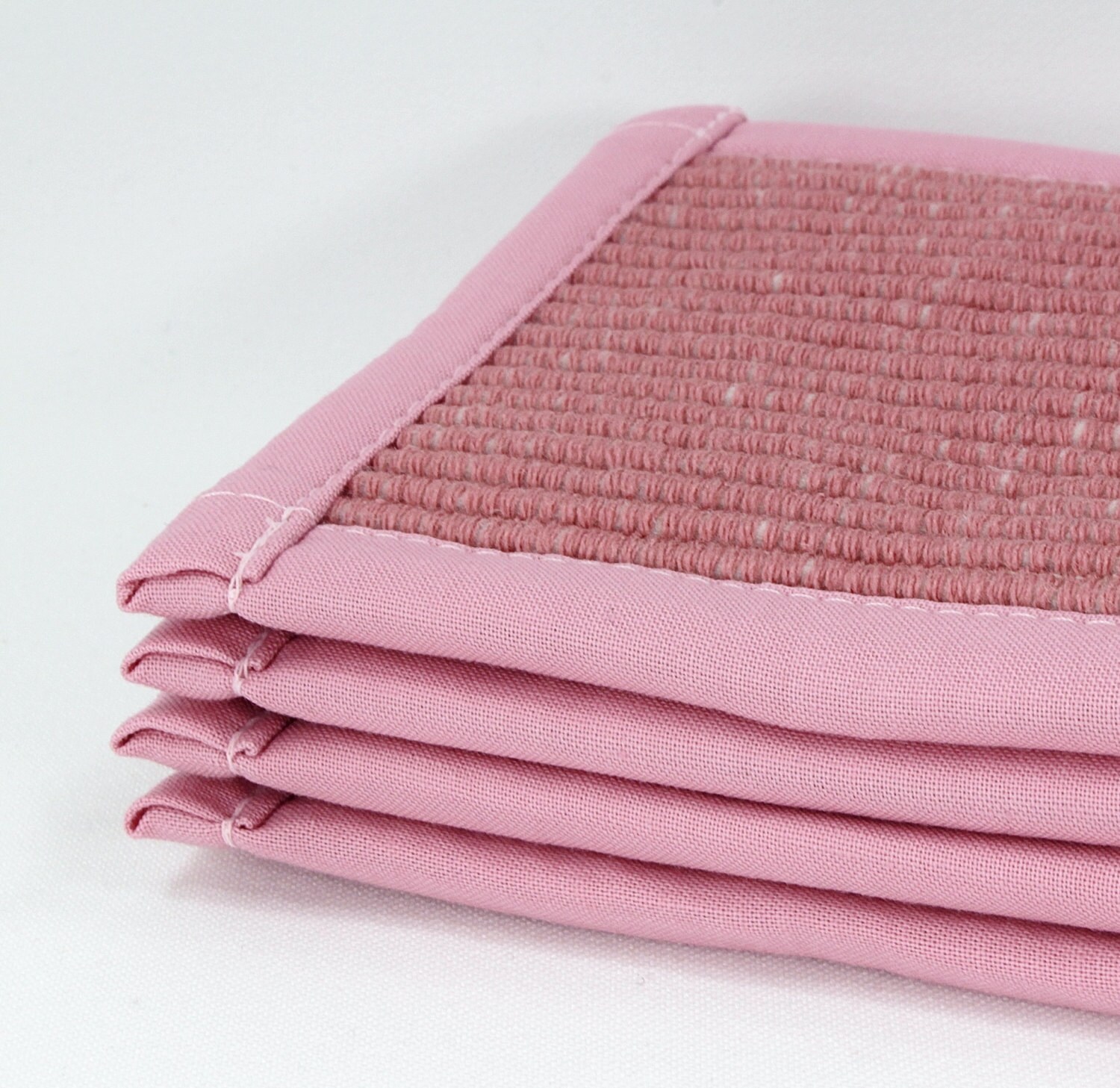 Dusty Pink Fabric Drink Coasters Waterproof Layer Sold in a Etsy