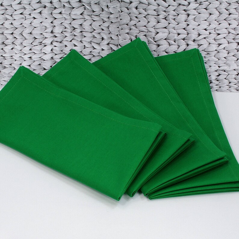 Christmas napkins green cloth napkins holiday dinner table Etsy
