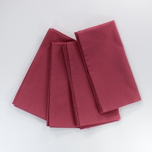 Dusty rose cloth dinner napkins, cotton fabric, 18x18 inches, set of 4