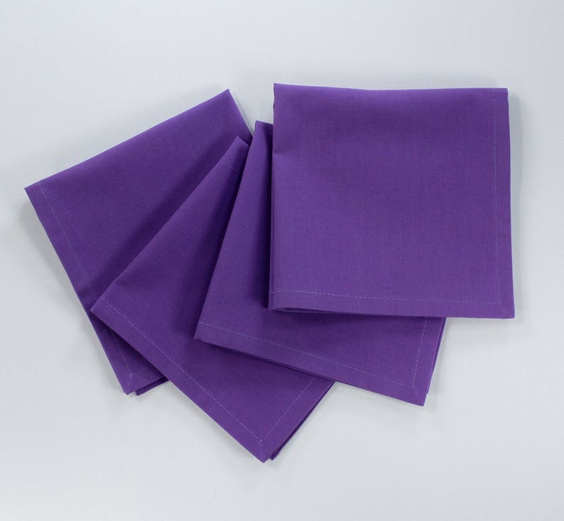 Um Purple Napkin Cloth Table Napkins Fabric Lunch Image 0