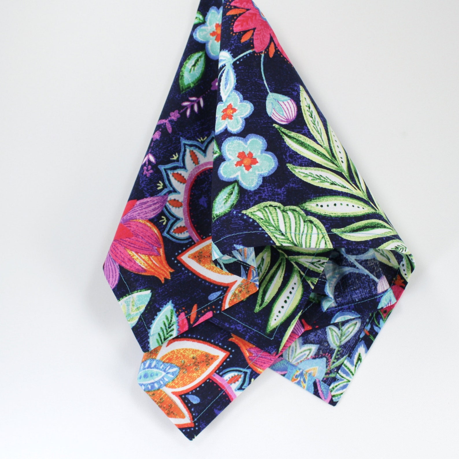 Colorful Napkins Floral Cloth Napkins Large Dinner Napkins Etsy