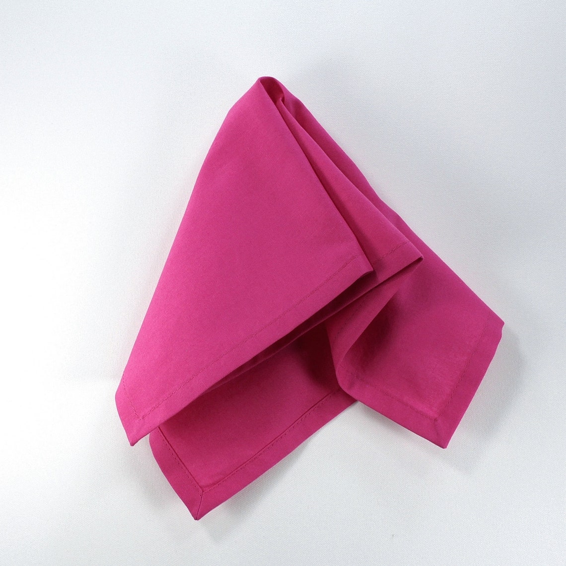 Bright Pink Cloth Lunch Napkins, Cotton Fabric, 12x12 Inches, Set of 4