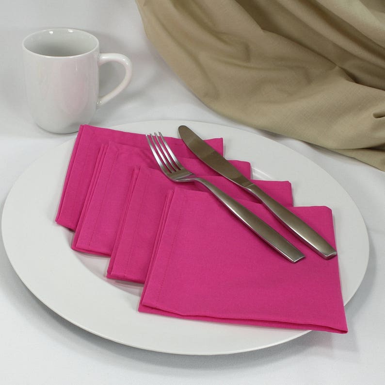 Pink cloth napkins Valentines Day pink fabric napkins Etsy