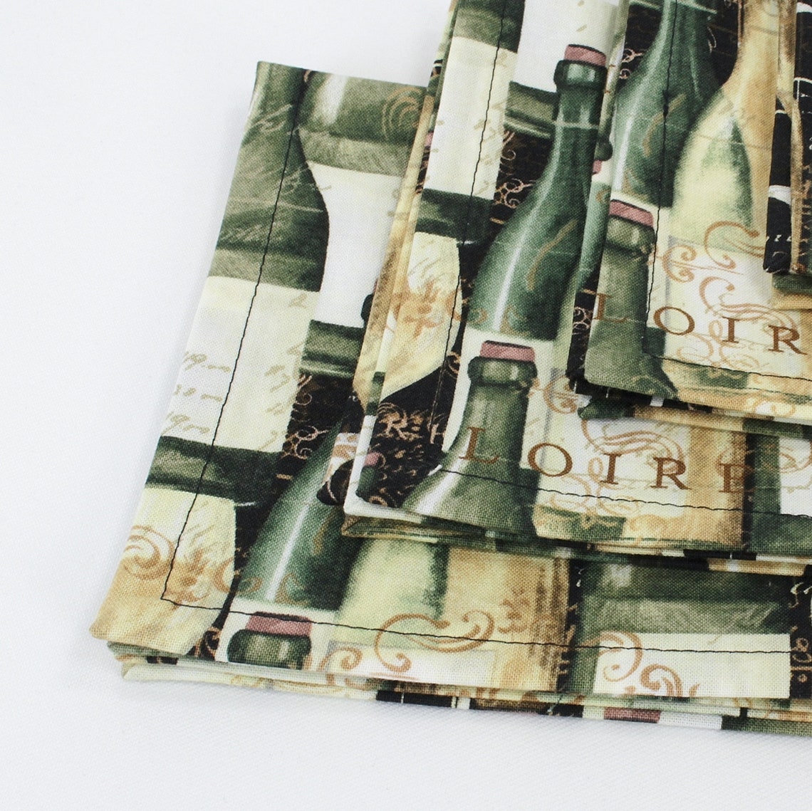 Wine Bottle Napkins Cotton Napkins Wine Theme Gift Wine Etsy