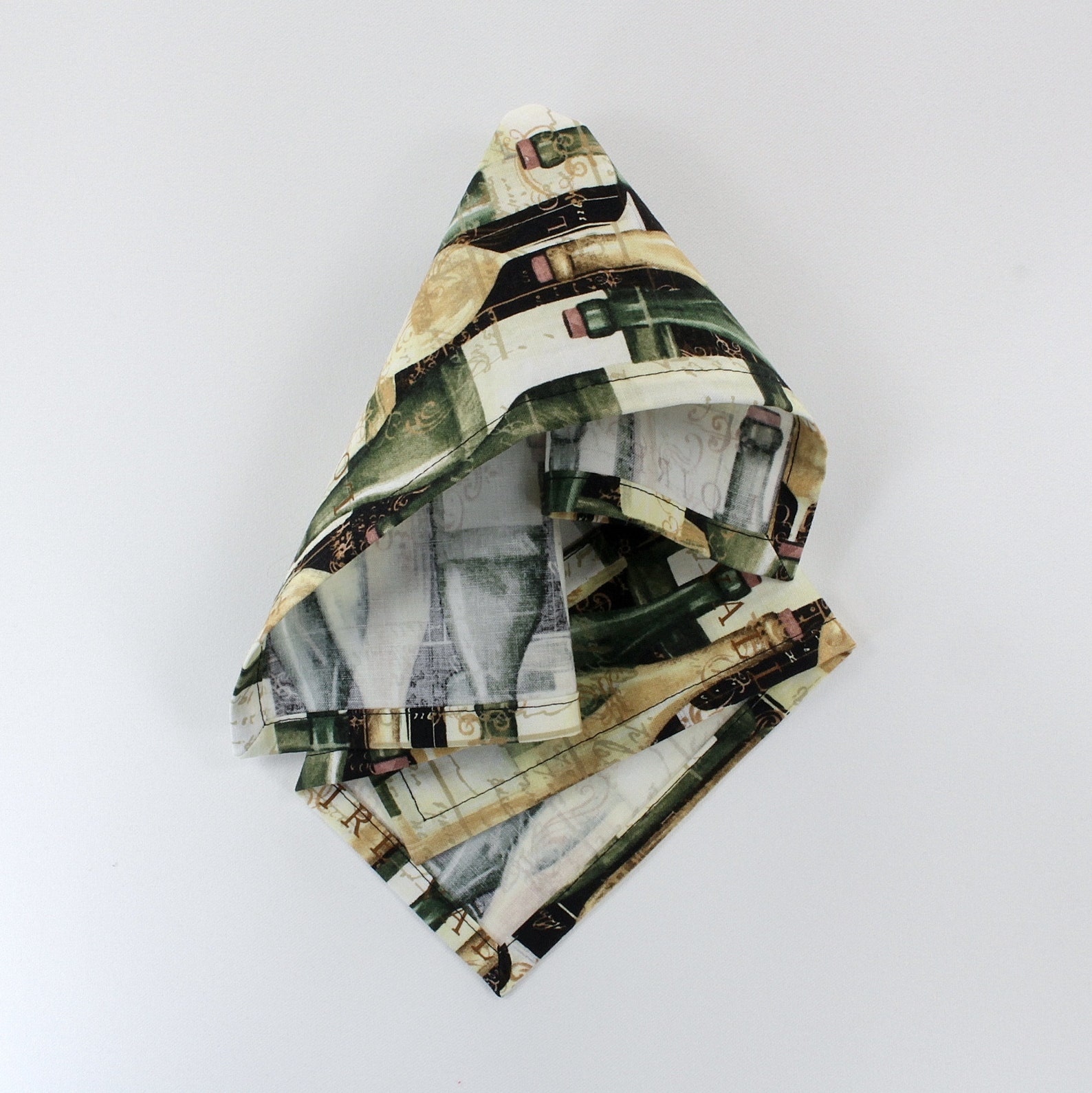 Wine Bottle Napkins, Cotton Napkins, Wine Theme Gift, Wine Lover Gift