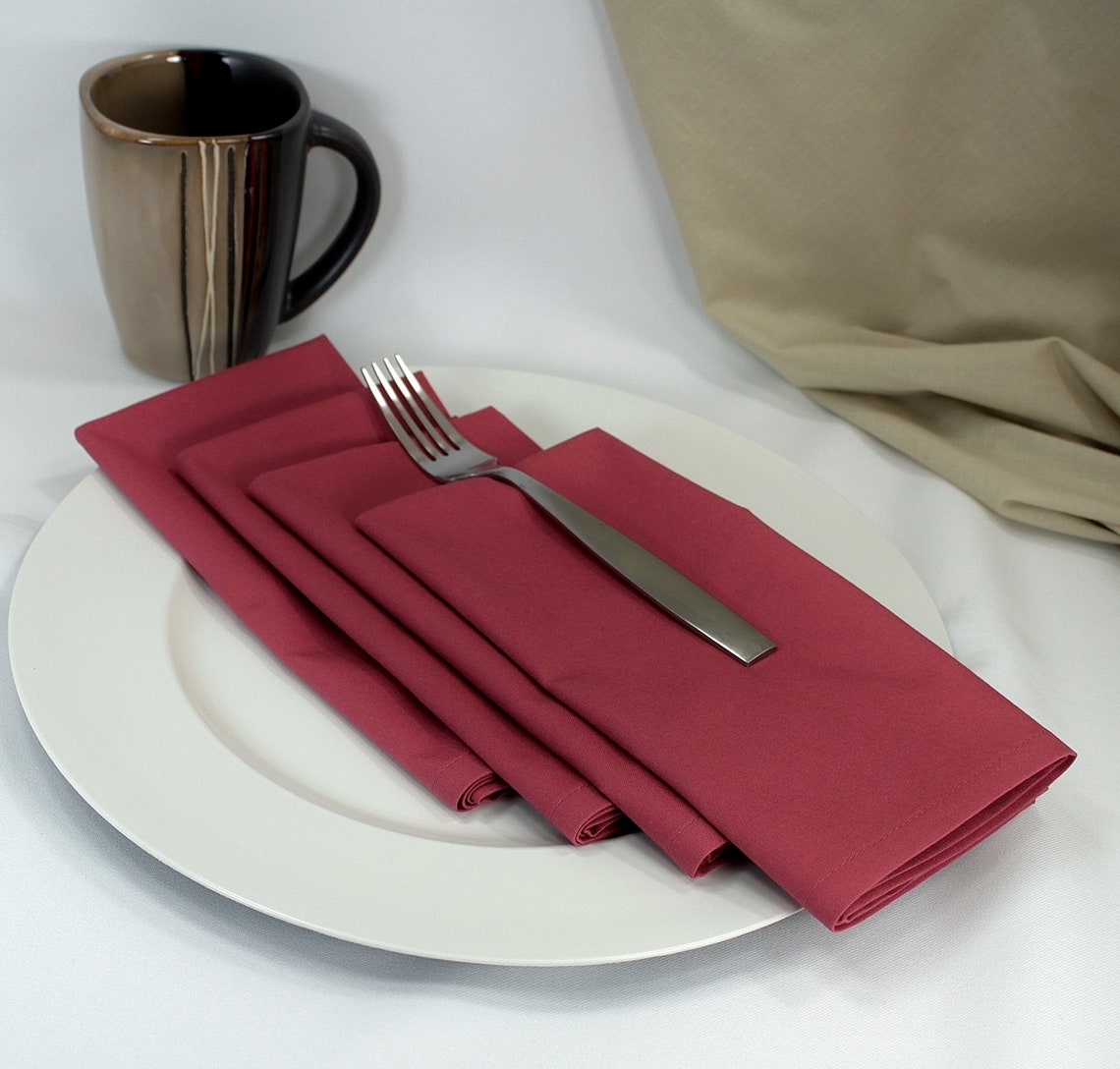 Dusty rose napkins cotton dinner napkin pink cloth napkin Etsy