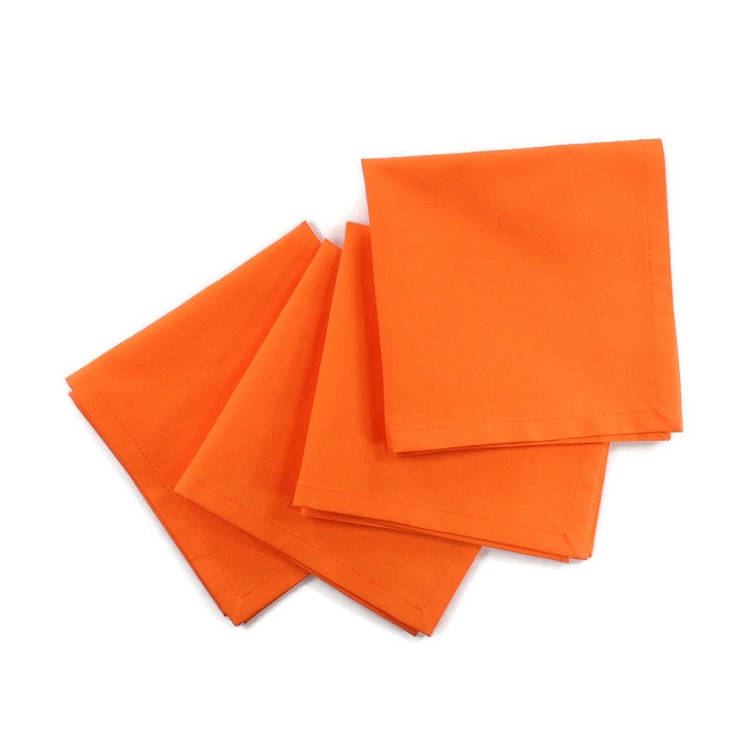 Bright Orange Cloth Napkins Lunch Size 12x12 Inches Set of Etsy