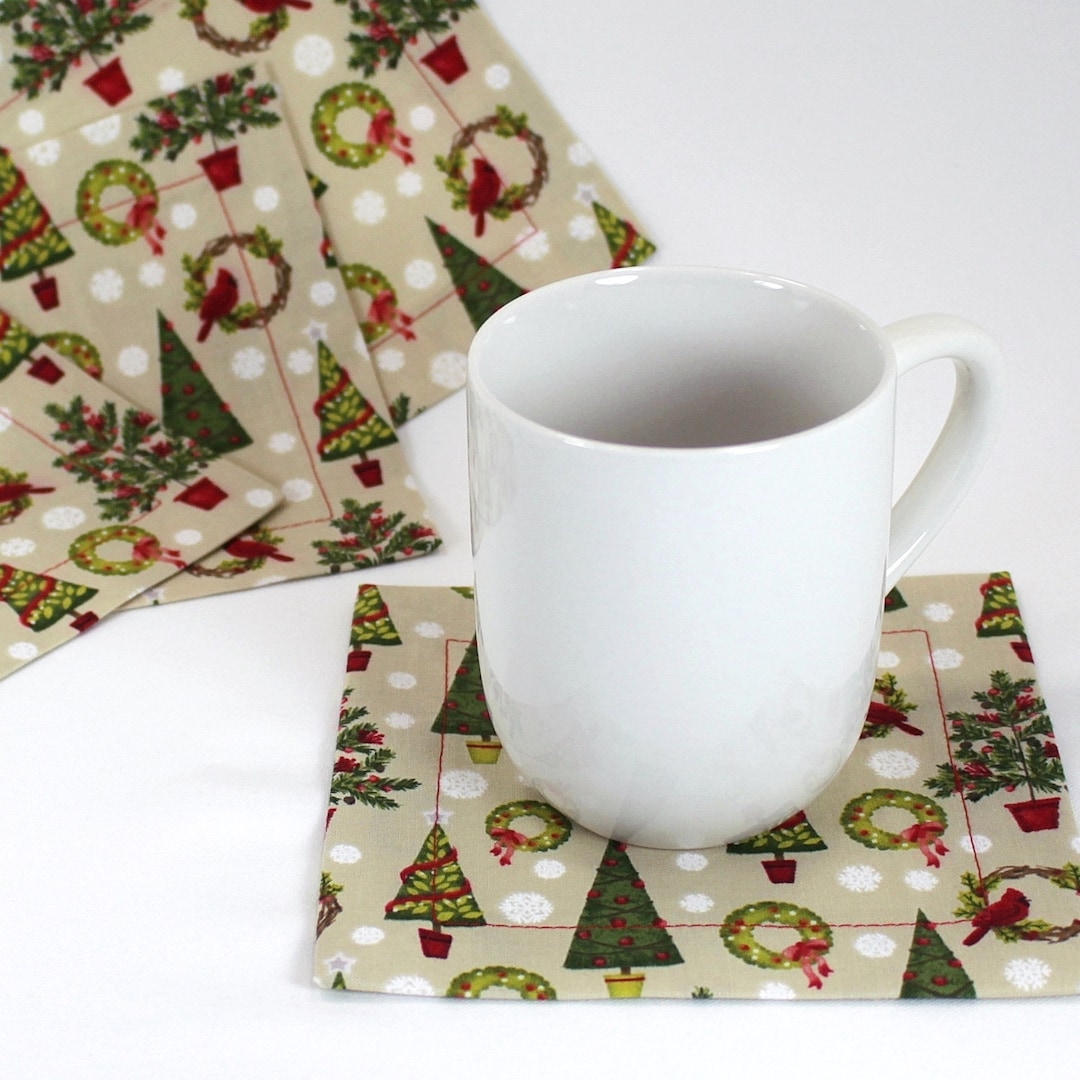 Christmas Cocktail Napkins Christmas Trees Wreaths Etsy