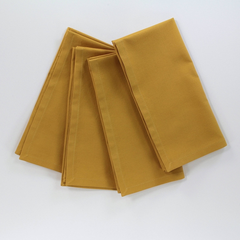 Gold Cloth Dinner Napkins Cotton Fabric Thanksgiving Etsy