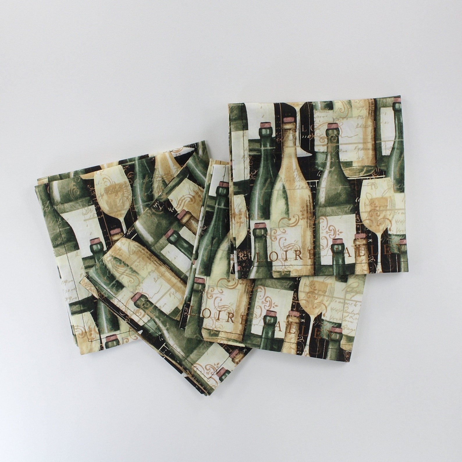 Wine Bottle Napkins, Cotton Napkins, Wine Theme Gift, Wine Lover Gift, Wine Country, Table