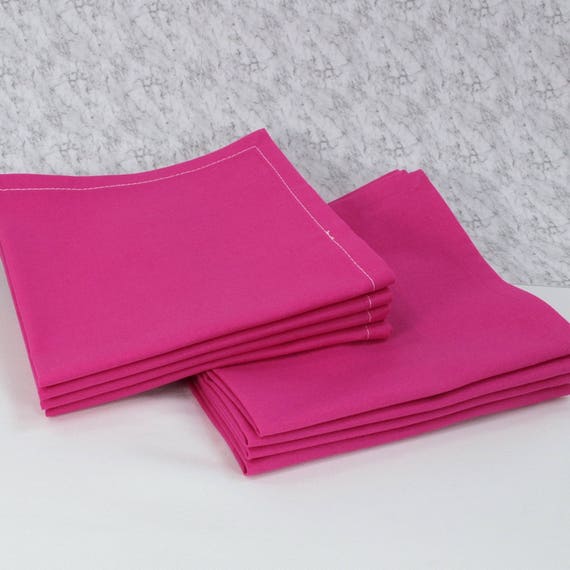 Pink cloth napkins baby girl shower cotton fabric napkin Etsy