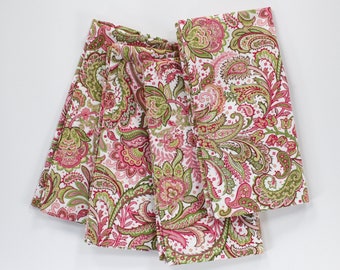 Pink Green Paisley - Etsy