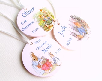 Peter Rabbit Personalized Christmas Decorations - Handmade