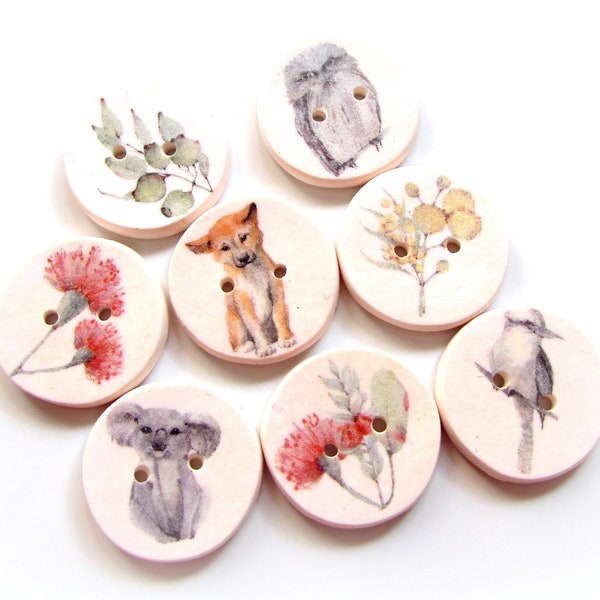 Australian Natives Buttons