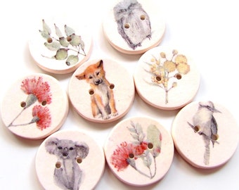 Australian Natives Buttons