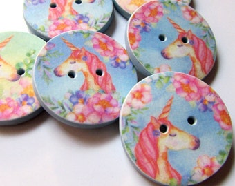 Rainbow Unicorn Buttons