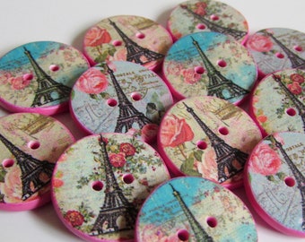 1960s Vintage Big /'Wavy/' Rimmed Flower MOD Moonglow Warm Pink Coat Jacket Dress Buttons-30mm