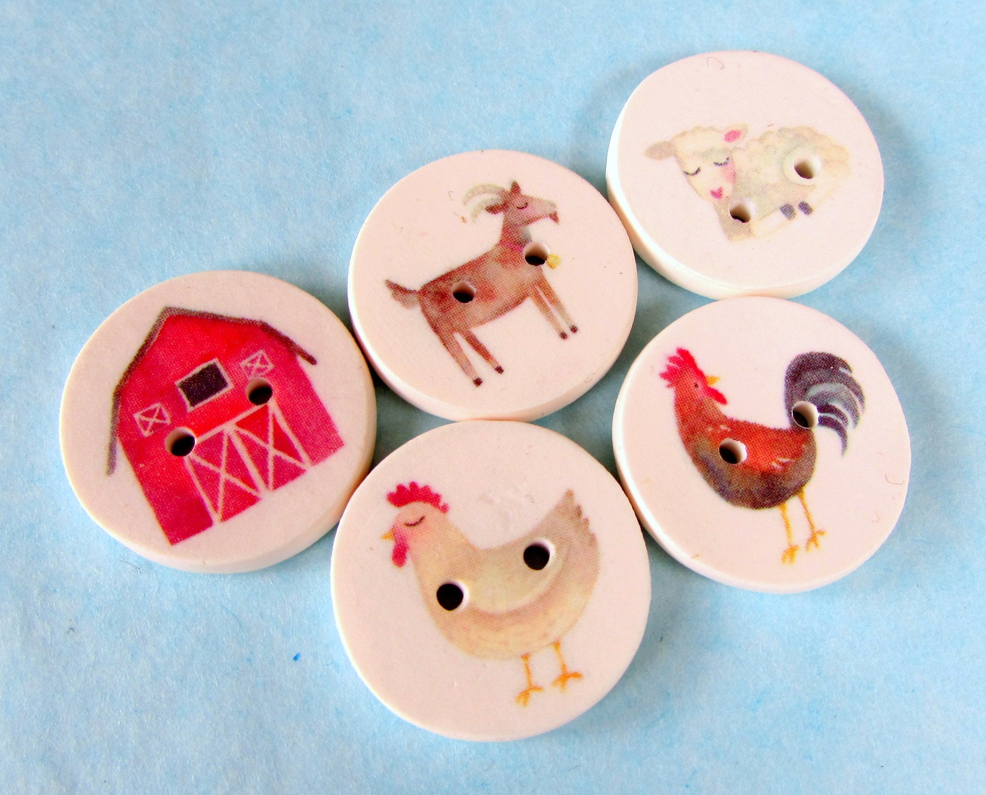 Farm Animal Buttons 18mm 22mm 1 25mm Australian Etsy Australia
