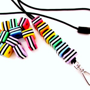 Rainbow Lanyard Liquorice Allsorts Nurse Lanyard Office Key Handmade Comfortable Australian Made Teacher image 6