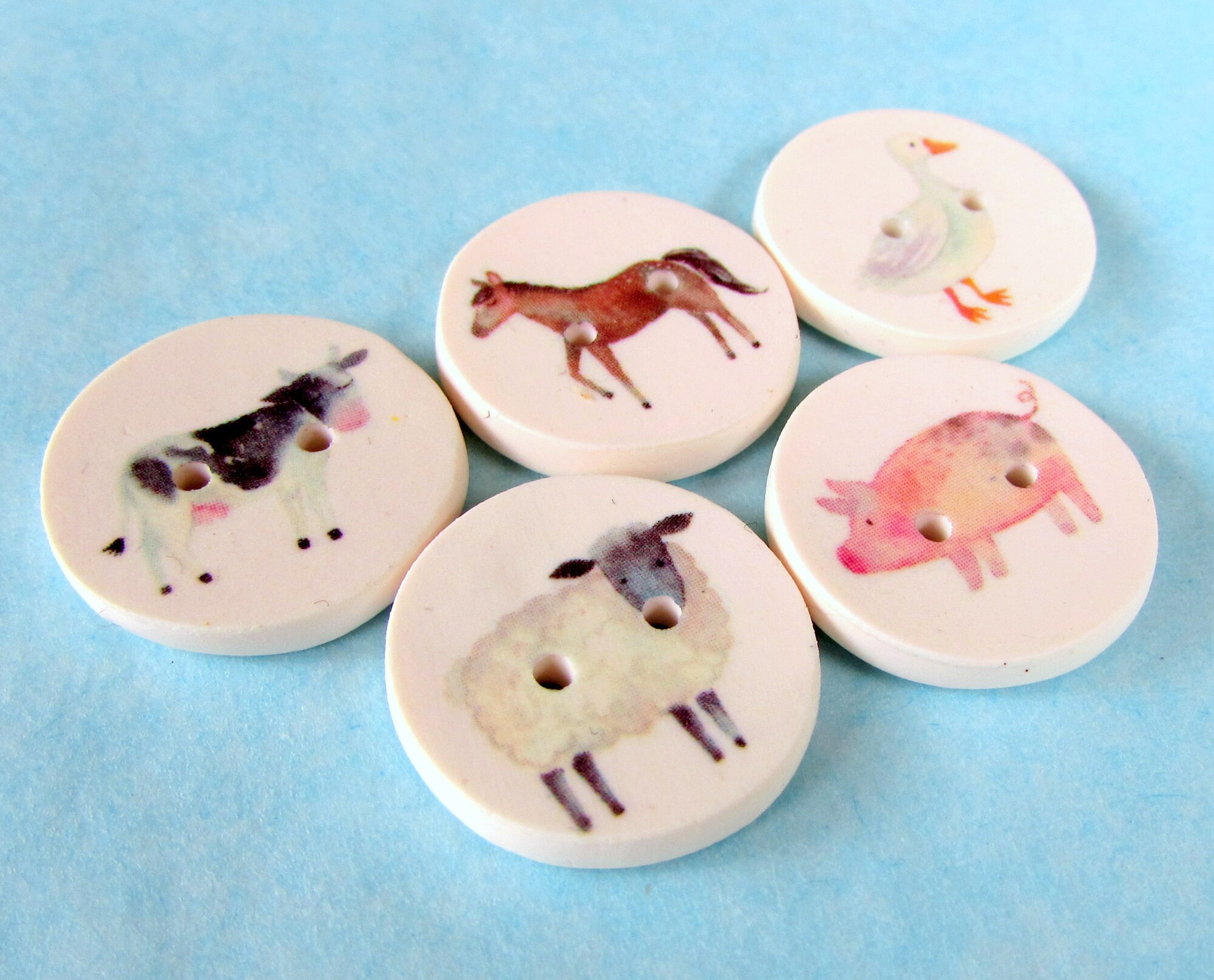Farm Animal Buttons 18mm 22mm 1 25mm Australian Etsy