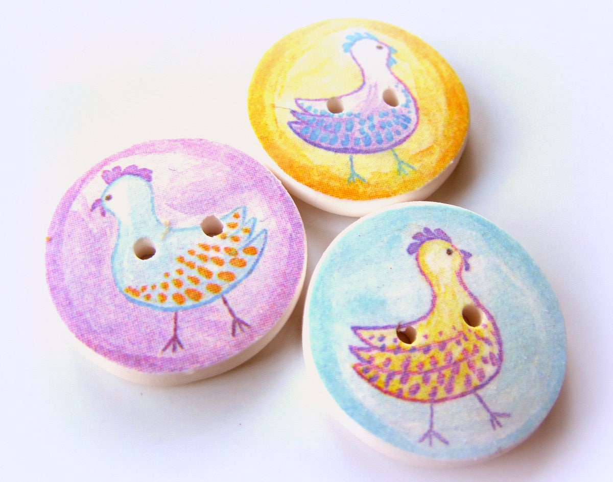 Chicken Buttons - 18mm, 22mm or 24mm - 2/3