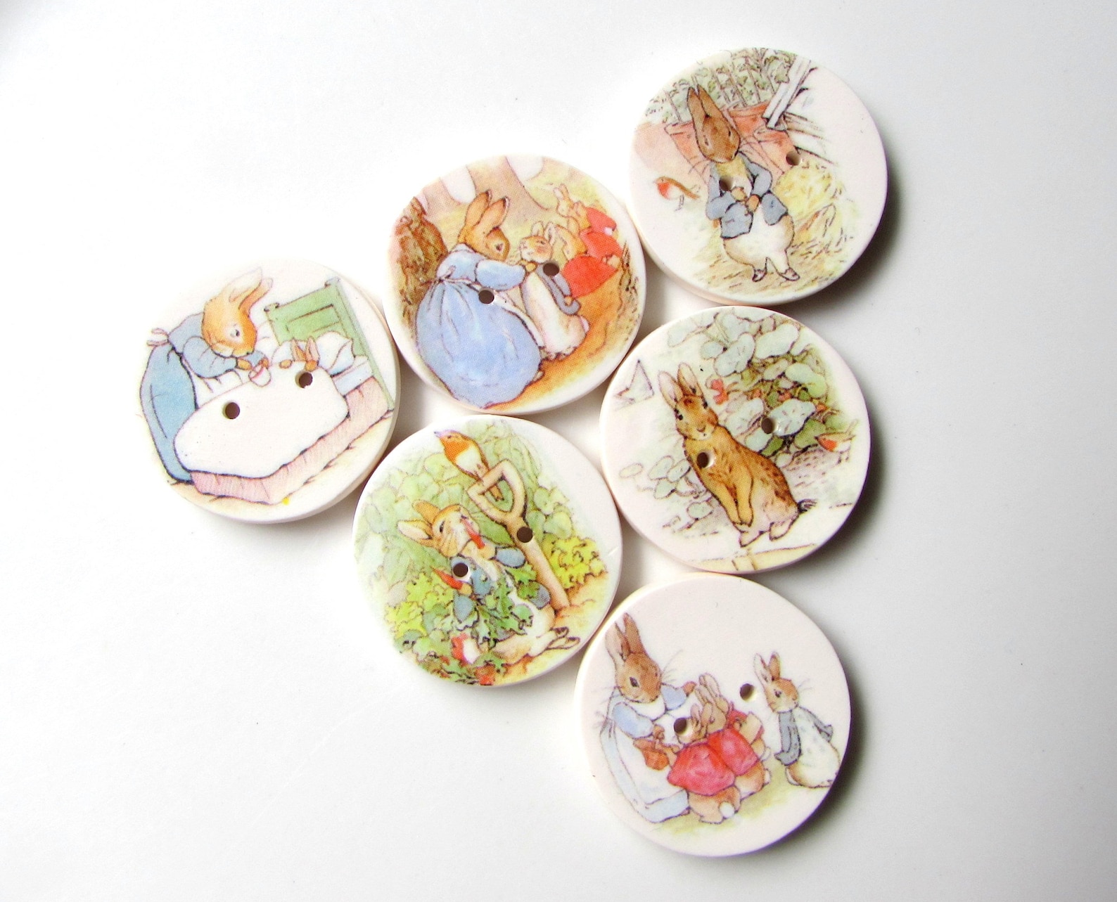 Peter Rabbit Buttons - Beatrix Potter - 1