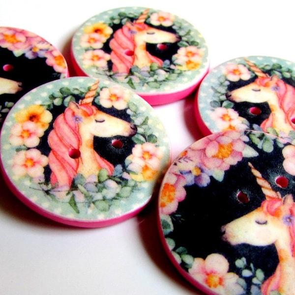 Midnight Unicorn Buttons