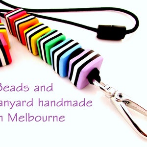 Rainbow Lanyard Liquorice Allsorts Nurse Lanyard Office Key Handmade Comfortable Australian Made Teacher image 3