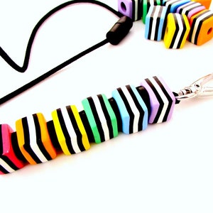 Rainbow Lanyard Liquorice Allsorts Nurse Lanyard Office Key Handmade Comfortable Australian Made Teacher image 4