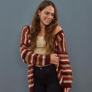 Knitting PATTERN - Cranachan Cardigan / Modern Textured Slouchy Cardigan