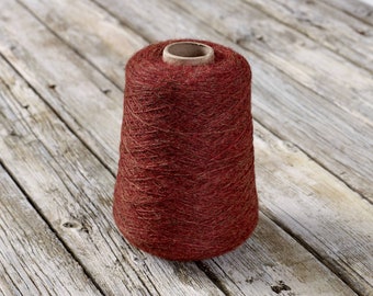 Yarn on the cone - 100% Superfine Alpaca 4 ply - Colour Ember C305, 500g