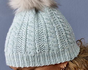 Knitting PATTERN - High on the Hilltop Beanie, Digital ONLY, knit, PDF download, inspired by the Irish countryside