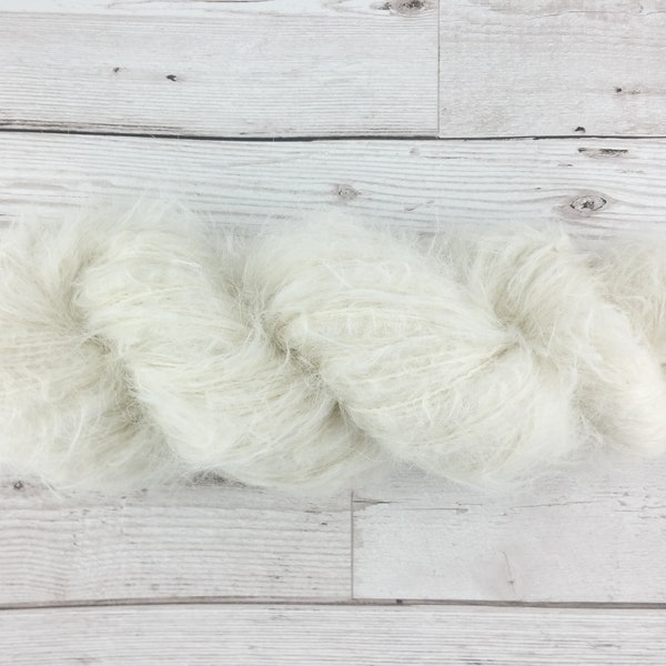 Filato Non Tinto Spazzolato Suri Alpaca - Suri Alpaca, Merino, Poliammide miscela - 1kg (10 x 100g matasse)