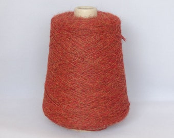 Yarn on the cone - 100% Superfine Alpaca 4 ply - Colour Ember C305, min. 450g