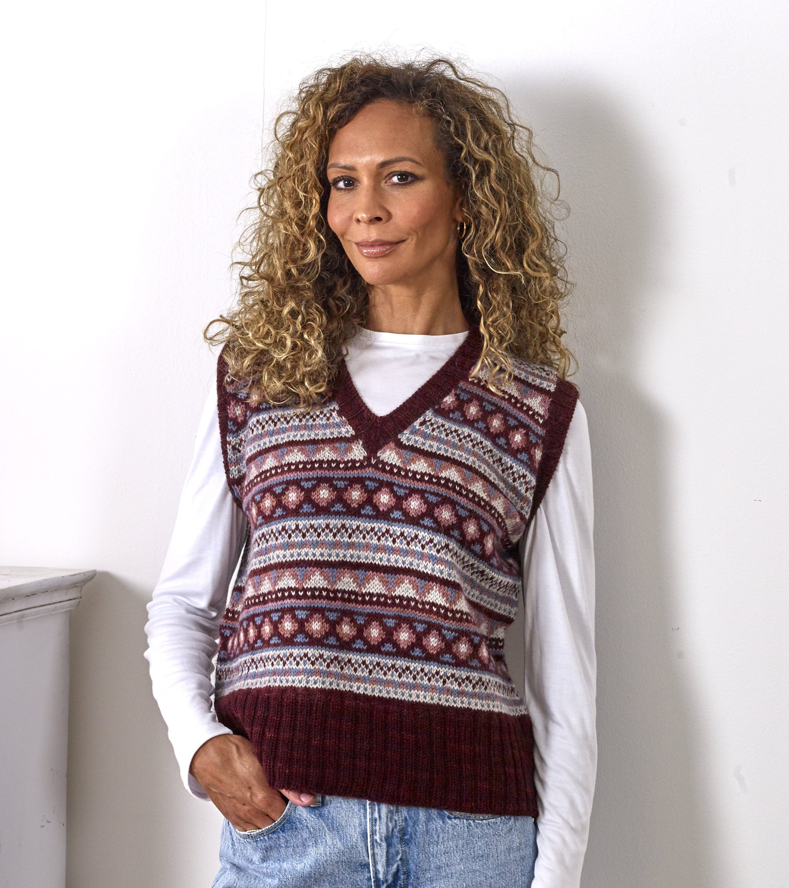 トップス doublet24awOVERSIZED FAIR-ISLE KNIT VEST doublet24awOVERSIZED FAIR-ISLE KNIT VEST