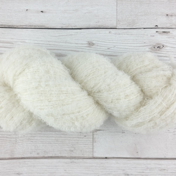 Undyed Yarn Baby Alpaca Boucle Knitting Yarn 1 kg (10 x 100g hanks)