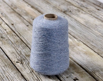 Yarn on the cone - 100% Superfine Alpaca 4 ply - Colour Cornflower C301, 500g