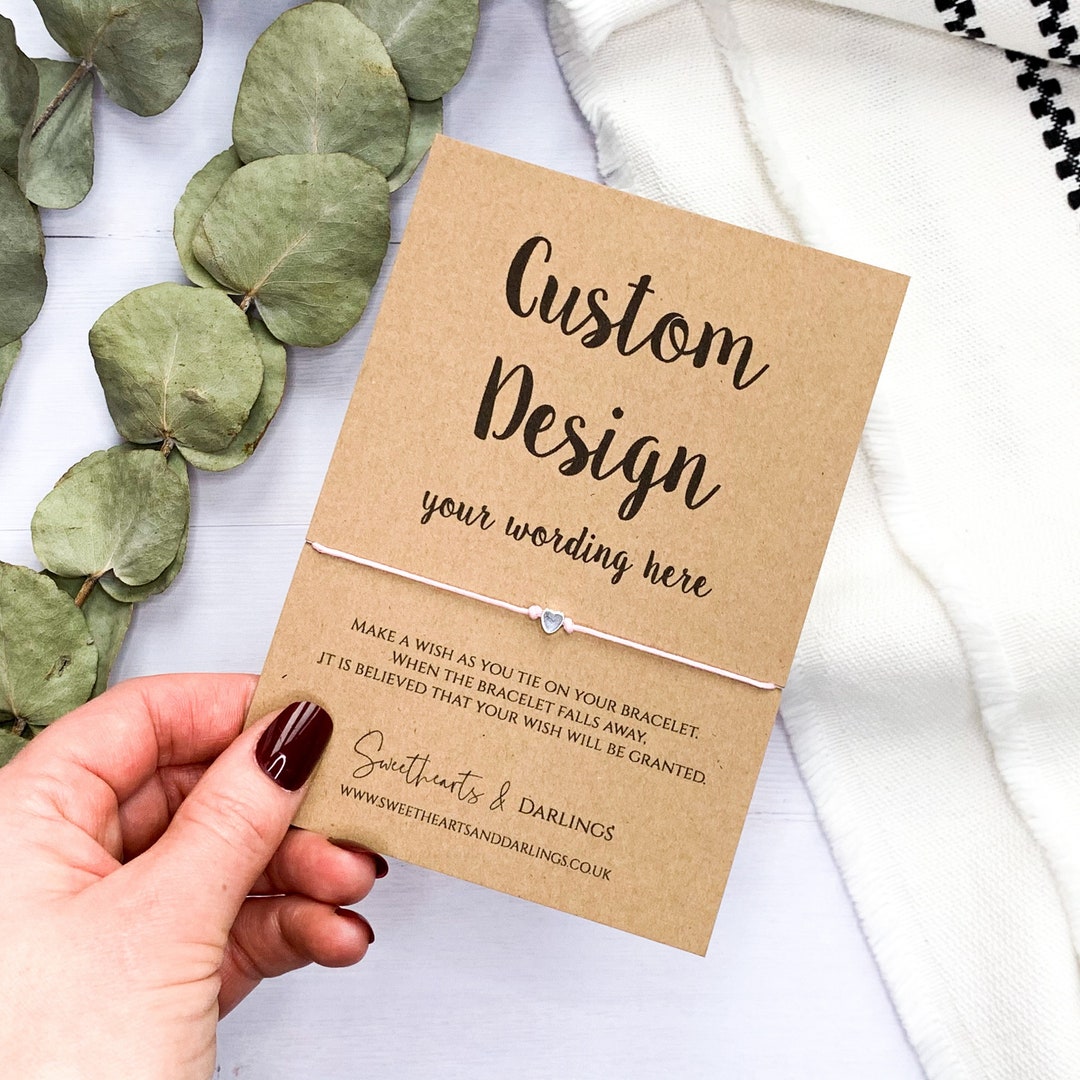 Customised Bracelet Custom Wish Bracelet Personalised Gift Etsy UK