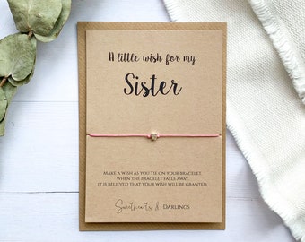 Sister Wish Bracelet cord Sister wish bracelet simple gift cord wish  bracelet love Sister wish